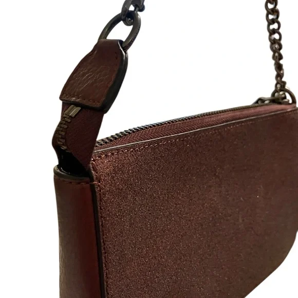 Coach Metallic Purple Wristlet with Chain Strap. NWOT - Picture 5 of 8